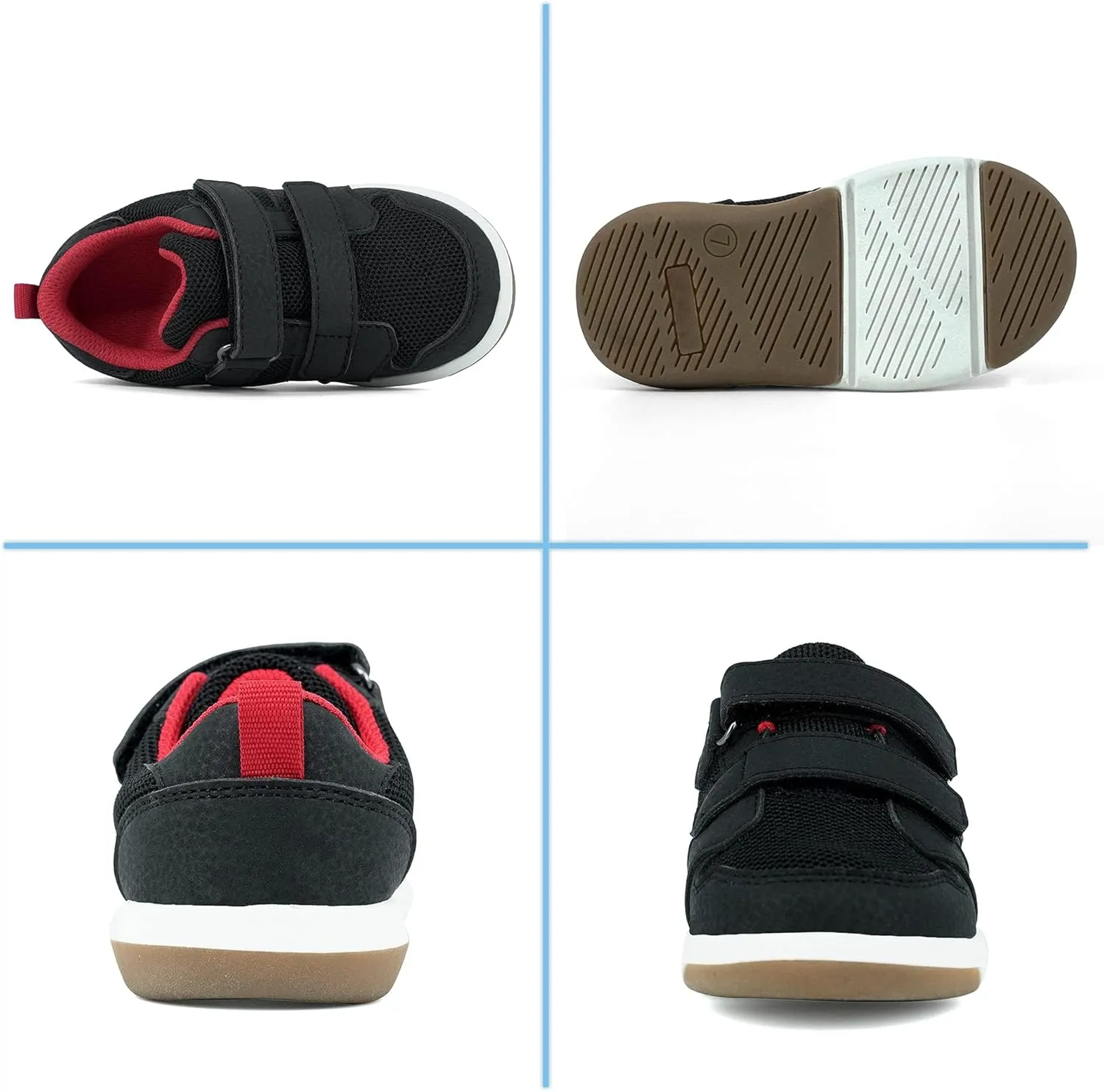 SKYWHEEL Toddler Boys Girls Tennis Shoes Kids Slip On Barefoot Shoes Wide Casual Walking Running Sneakers for Little Kids