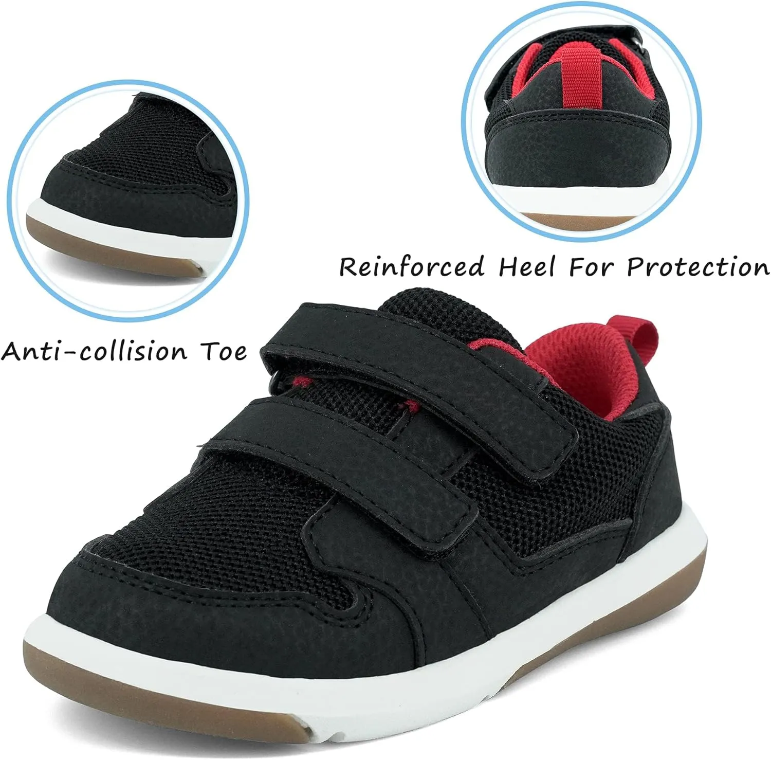 SKYWHEEL Toddler Boys Girls Tennis Shoes Kids Slip On Barefoot Shoes Wide Casual Walking Running Sneakers for Little Kids