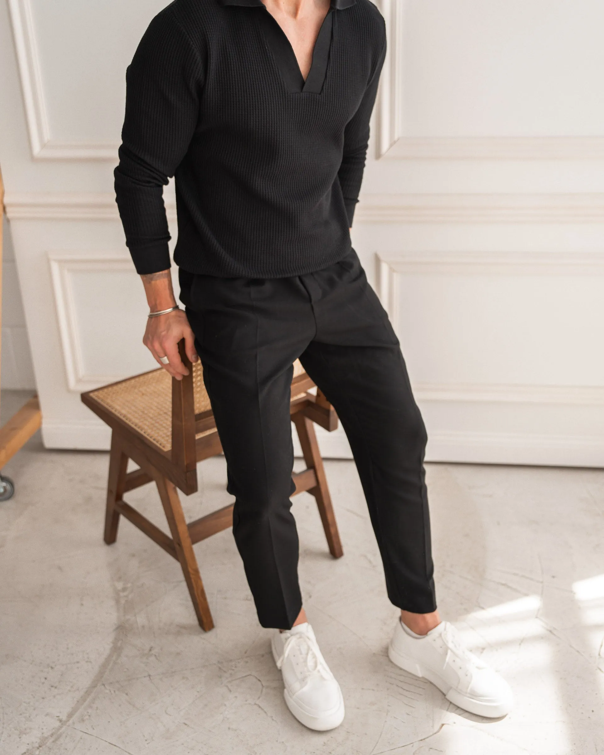 Slim Fit Pants (Black)