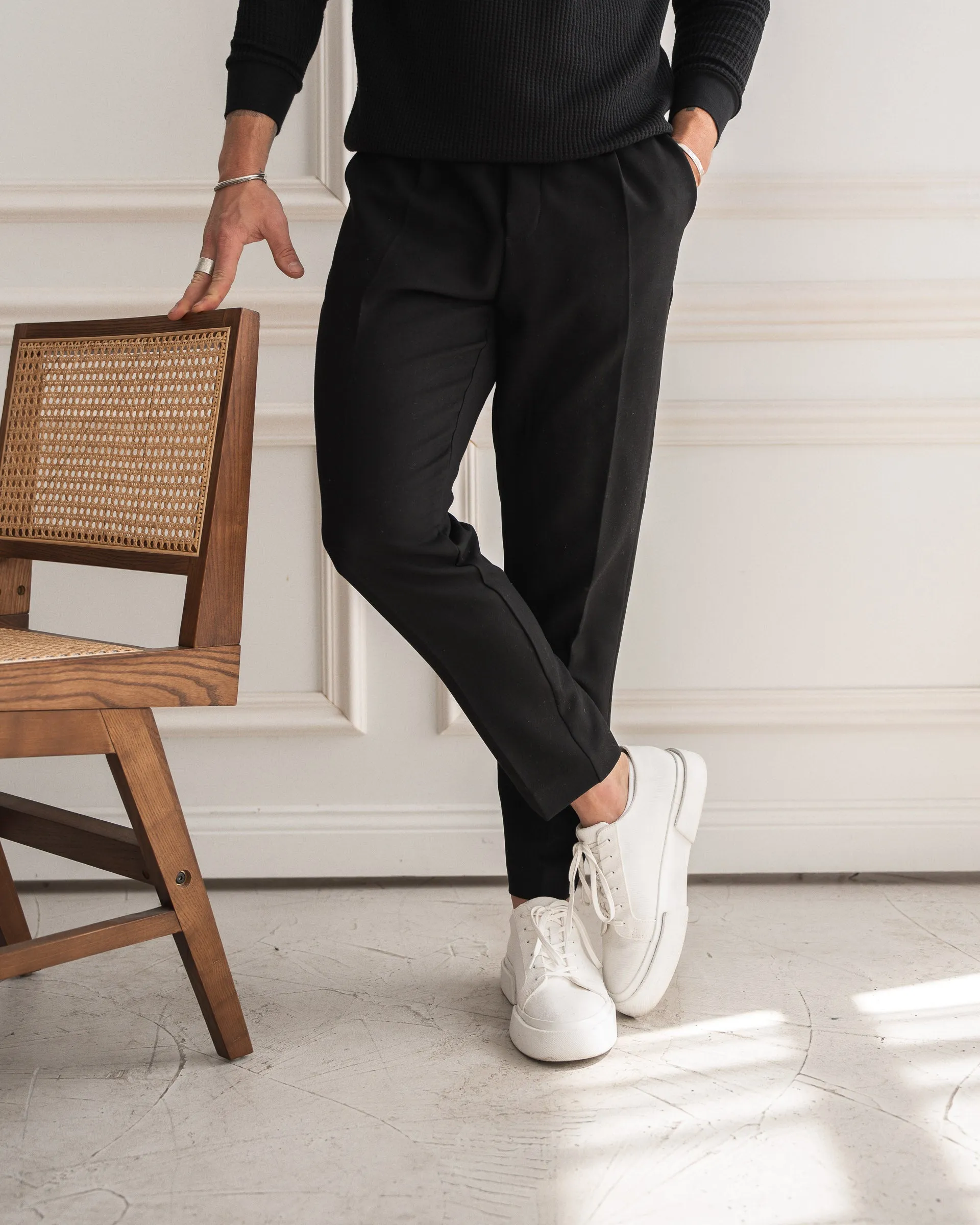 Slim Fit Pants (Black)