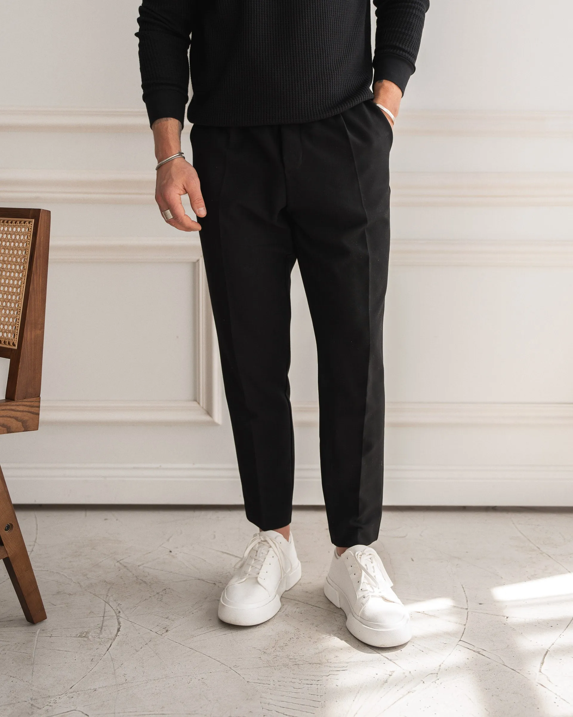 Slim Fit Pants (Black)
