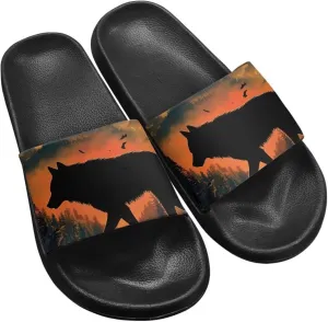 Slip On Shower Shoes Comfort Couple Slippers Classic Quick Drying Pool Beach Walking Sandals for Dating Size 5-12.5 Black Sole