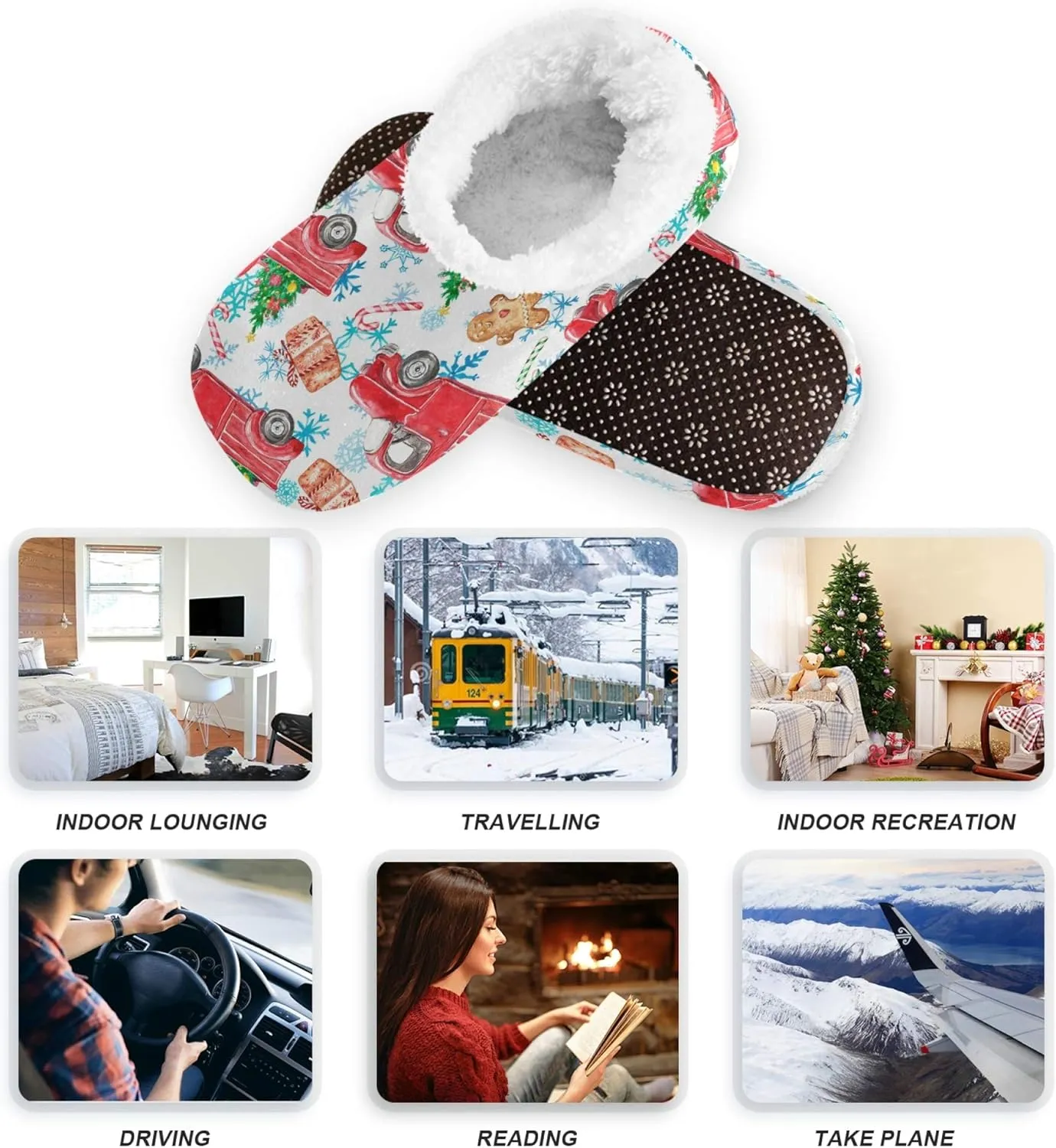Slipper for Women and Men Fuzzy Memory Foam Soft House Shoes Anti-Skid Sole Coral Fleece House Slipper Beagle Dog On Brown M-XXL