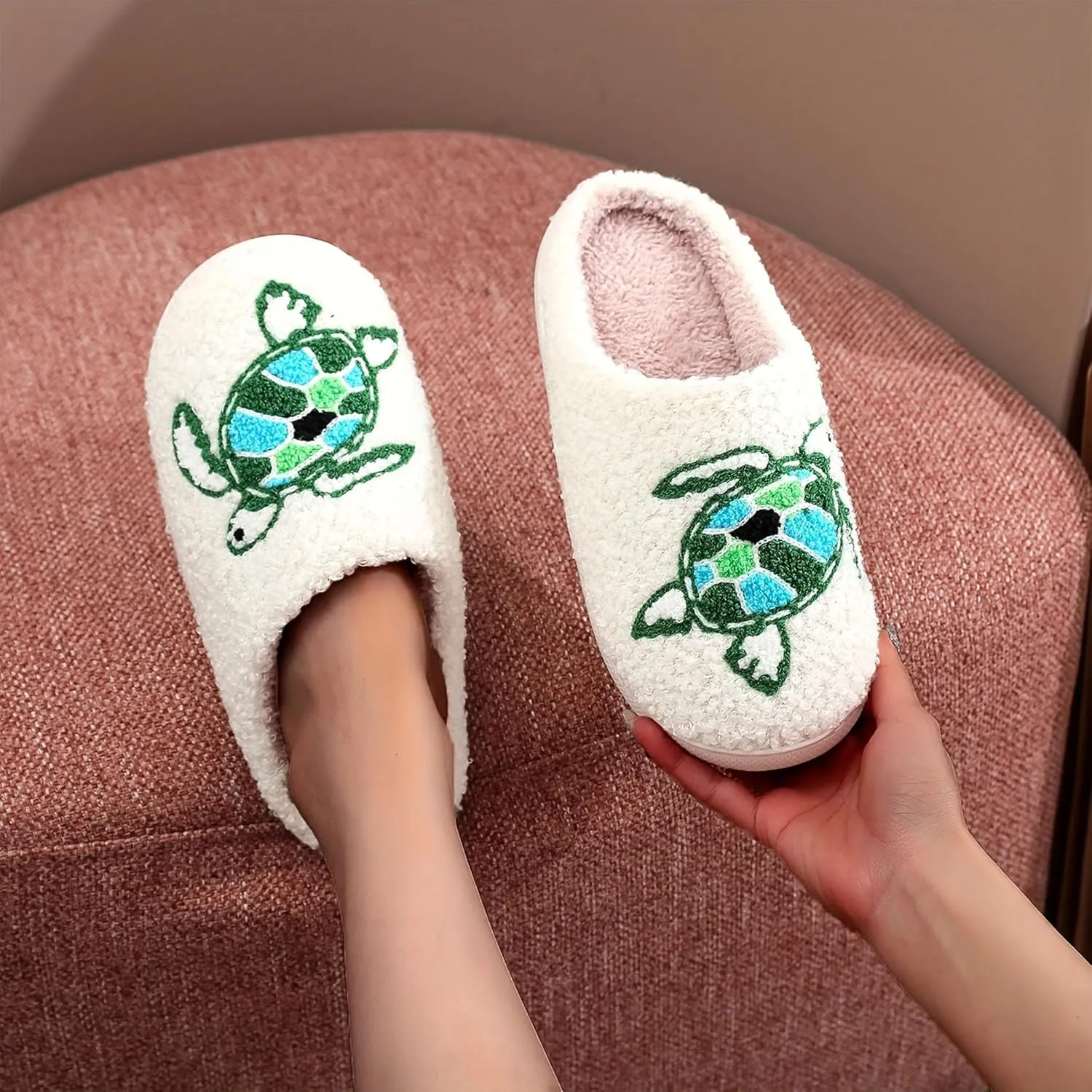 Slippers for Women Men Fuzzy Memory Foam Slipper Fluffy Winter Soft Warm Slip On House Shoes