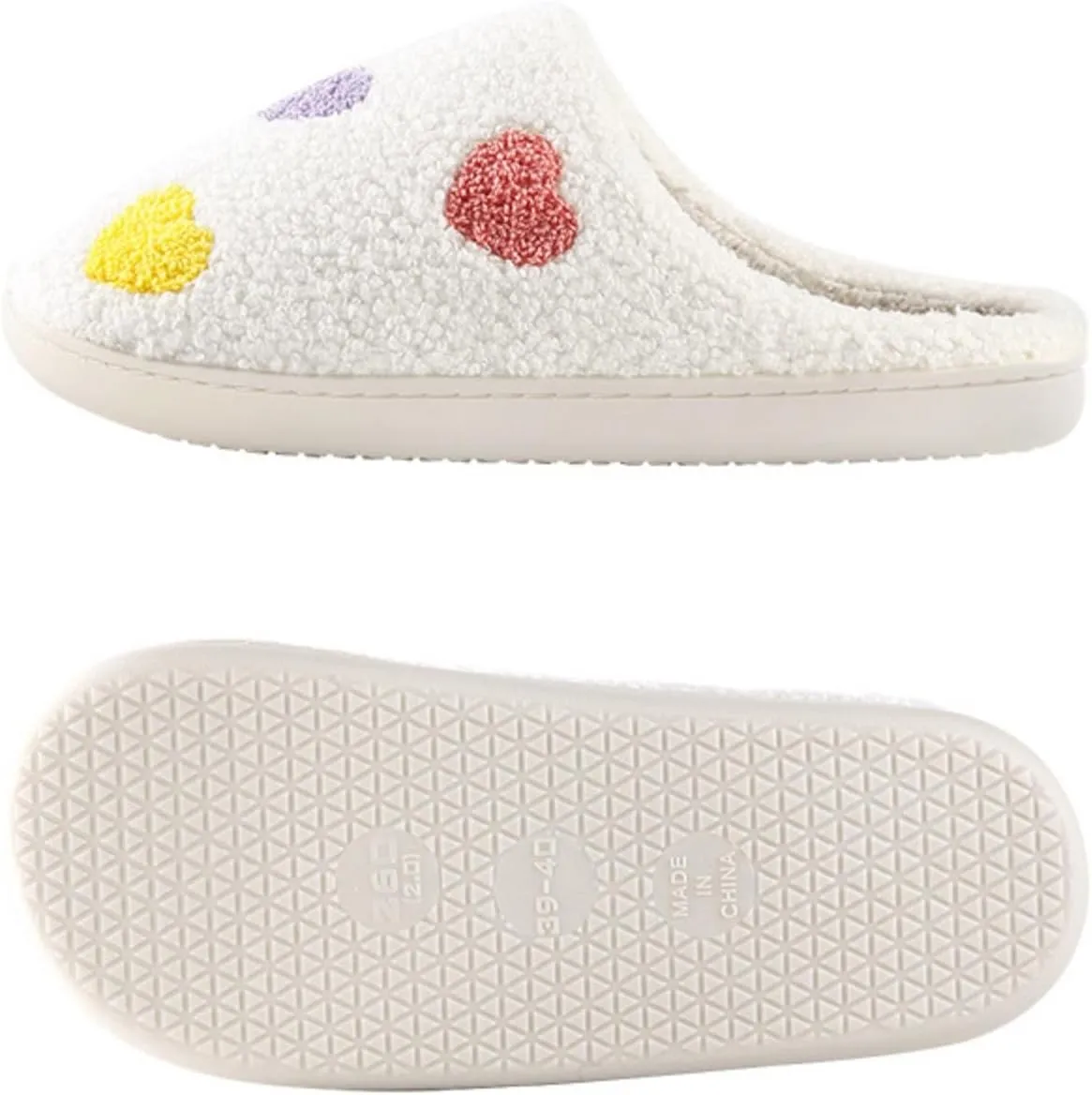 Slippers Women Fuzzy Valentines House Rose Heart Bedroom Platform Fleece Slipper Indoor Couple Warm Cozy Winter Home Non Slip Wool Lined Shoes