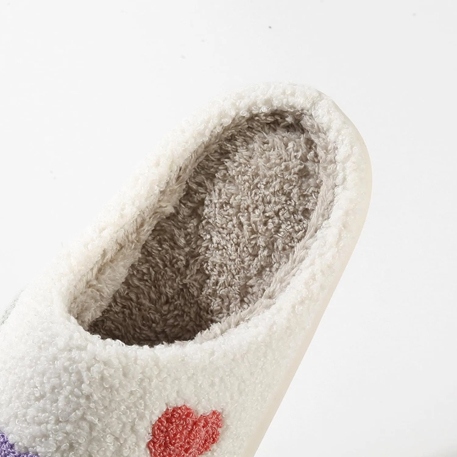Slippers Women Fuzzy Valentines House Rose Heart Bedroom Platform Fleece Slipper Indoor Couple Warm Cozy Winter Home Non Slip Wool Lined Shoes