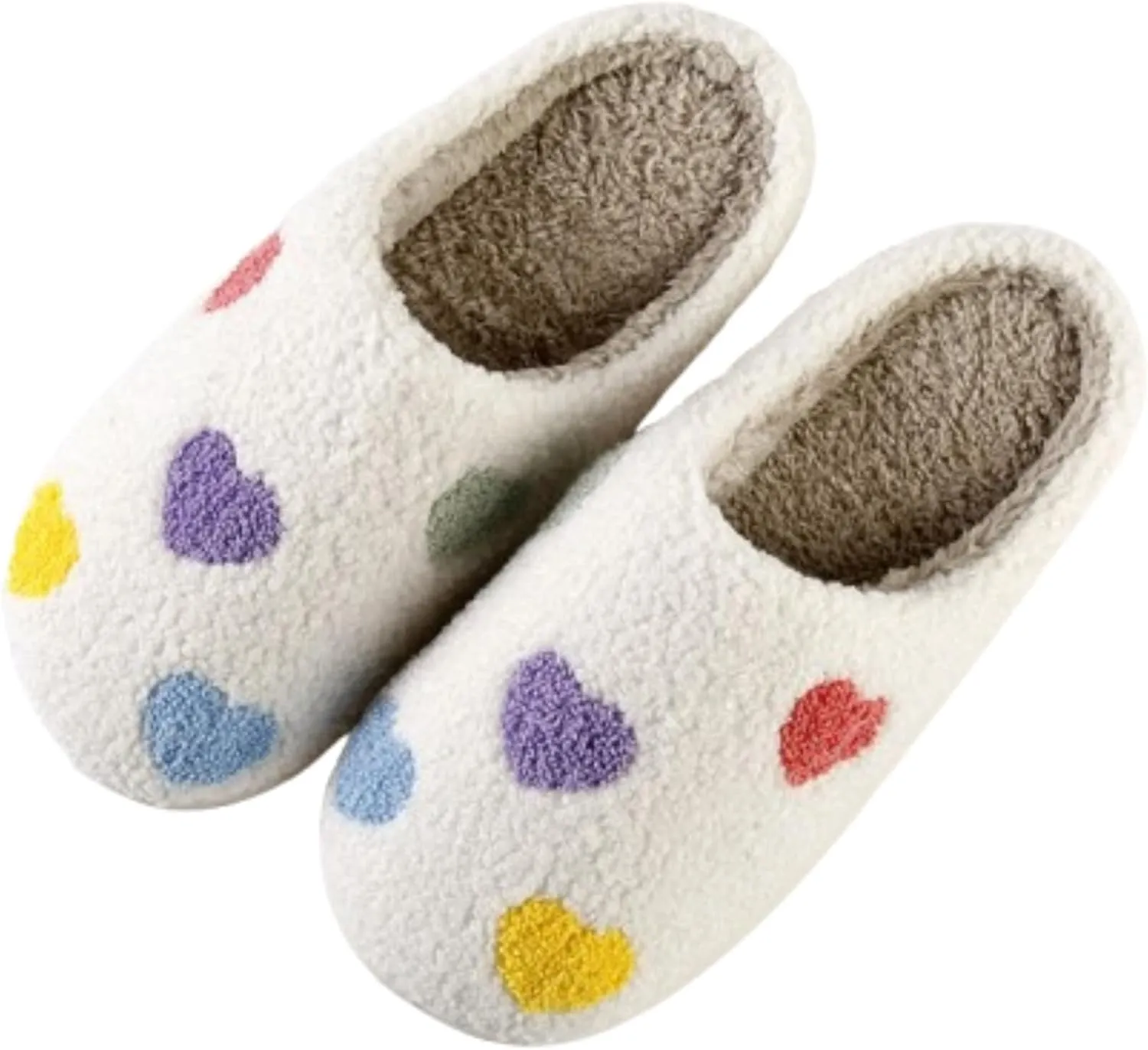 Slippers Women Fuzzy Valentines House Rose Heart Bedroom Platform Fleece Slipper Indoor Couple Warm Cozy Winter Home Non Slip Wool Lined Shoes