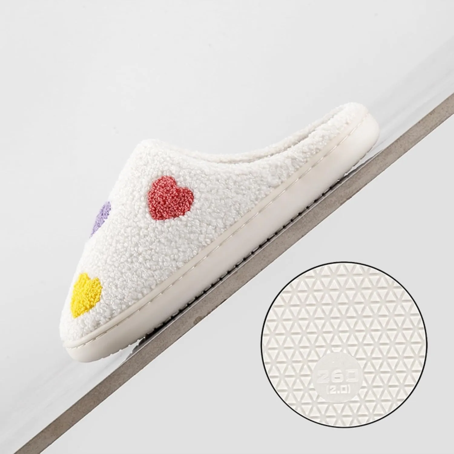 Slippers Women Fuzzy Valentines House Rose Heart Bedroom Platform Fleece Slipper Indoor Couple Warm Cozy Winter Home Non Slip Wool Lined Shoes