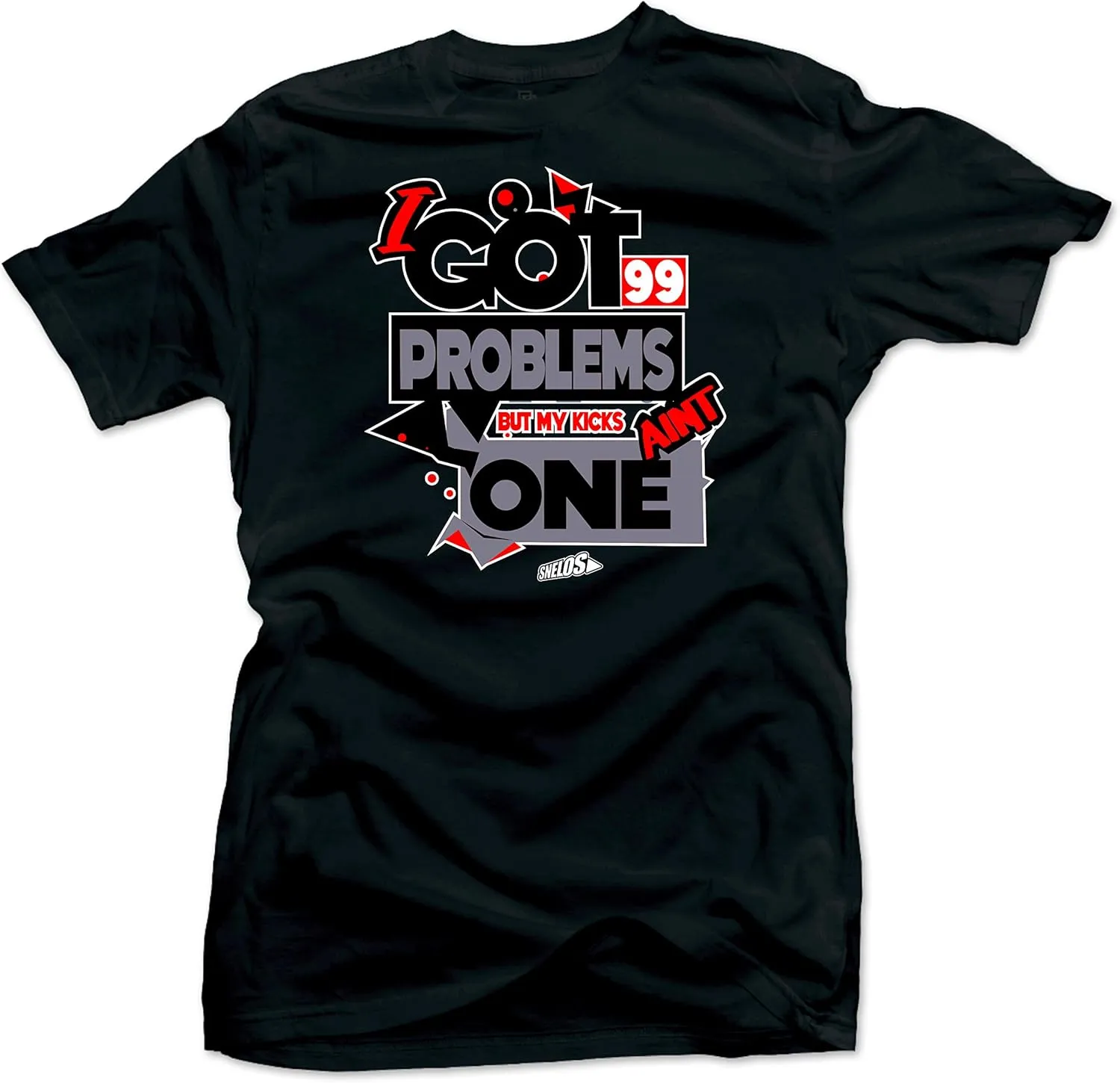 SNELOS Shirt to Match Jordan 4 Bred Match Sneaker Tee