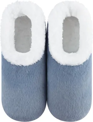 Snoozies Butter Soft House Slippers for Women, Cozy Sherpa-Lined Slipper Socks for Women Soft Sole Non-Skid Machine Washable