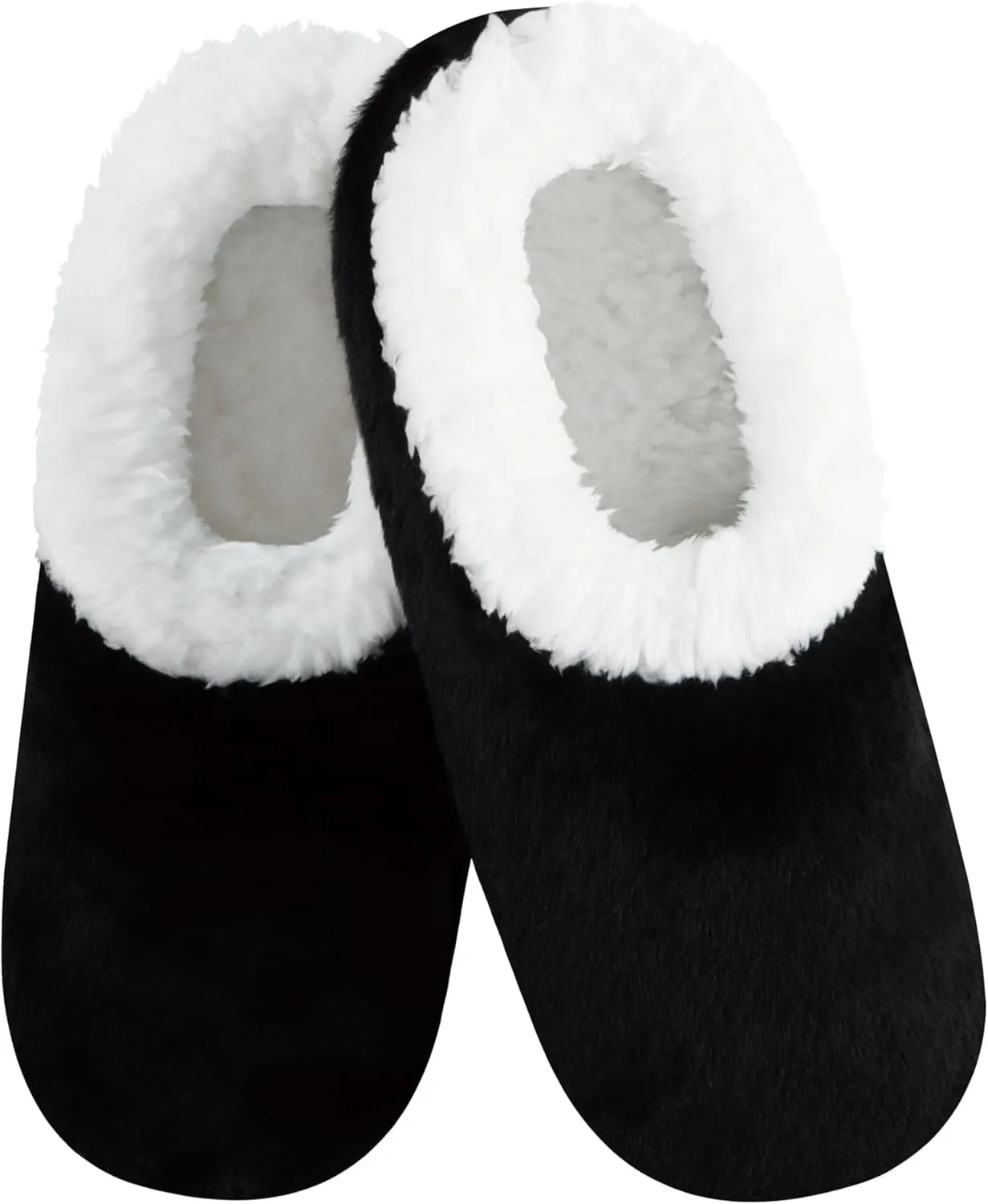 Snoozies Butter Soft House Slippers for Women, Cozy Sherpa-Lined Slipper Socks for Women Soft Sole Non-Skid Machine Washable