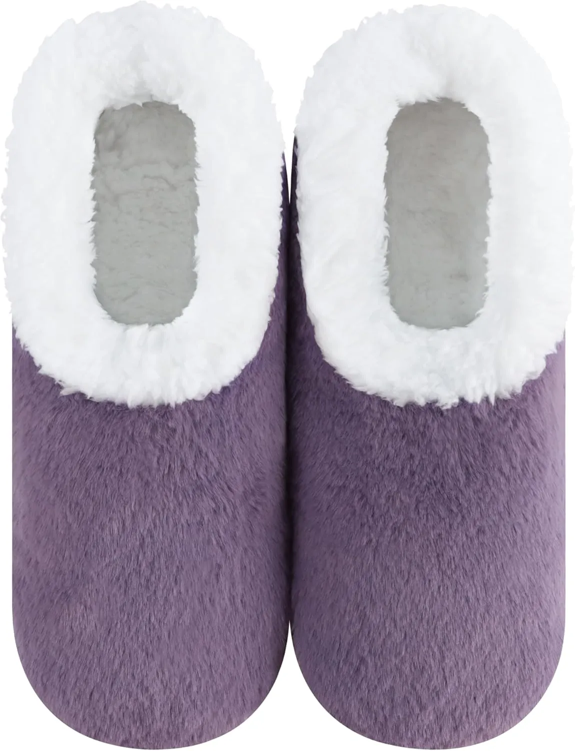 Snoozies Butter Soft House Slippers for Women, Cozy Sherpa-Lined Slipper Socks for Women Soft Sole Non-Skid Machine Washable