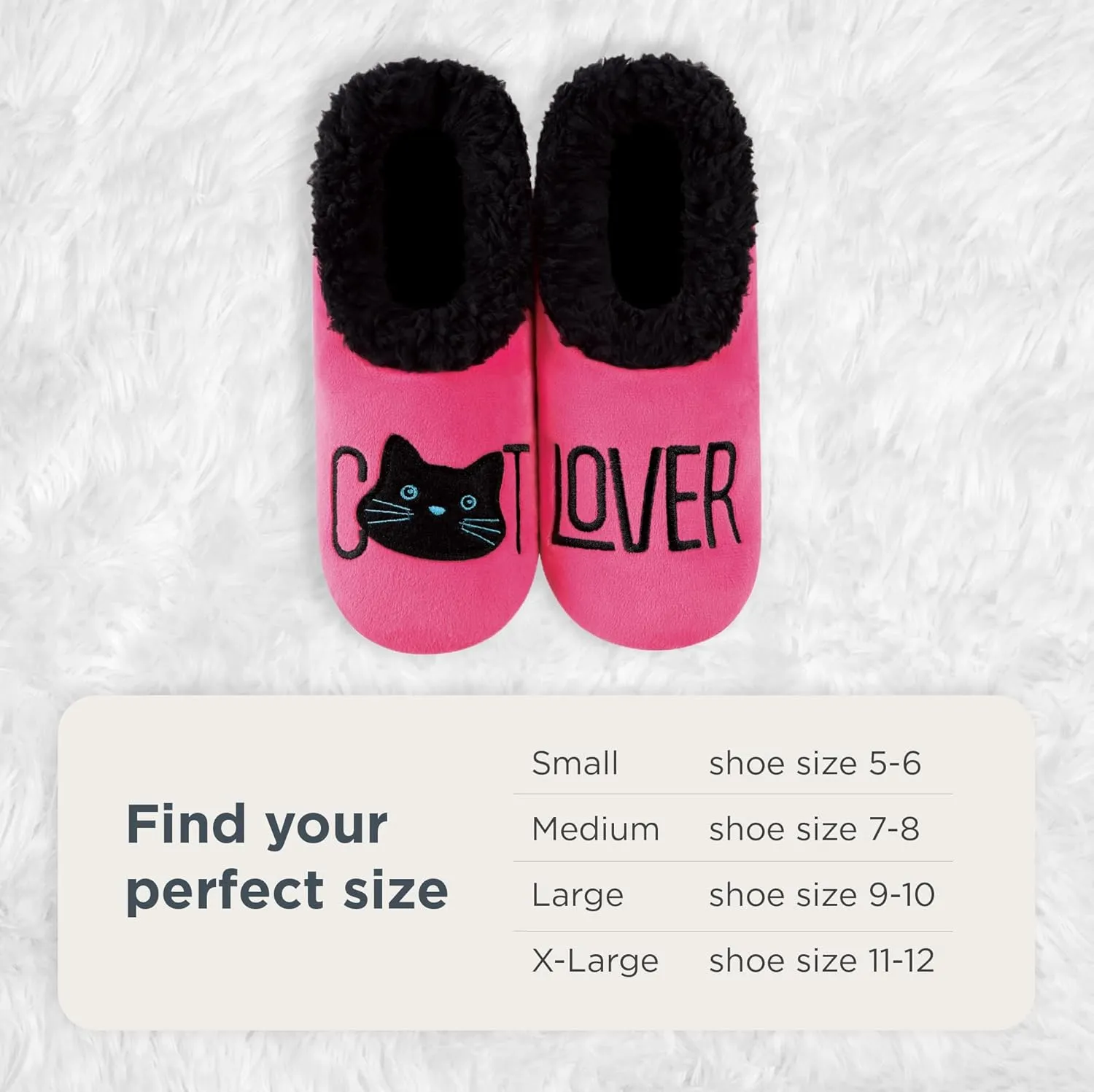 Snoozies Pairable Slipper Socks - Funny House Slippers for Women, Non-Slip Fuzzy Slipper Socks