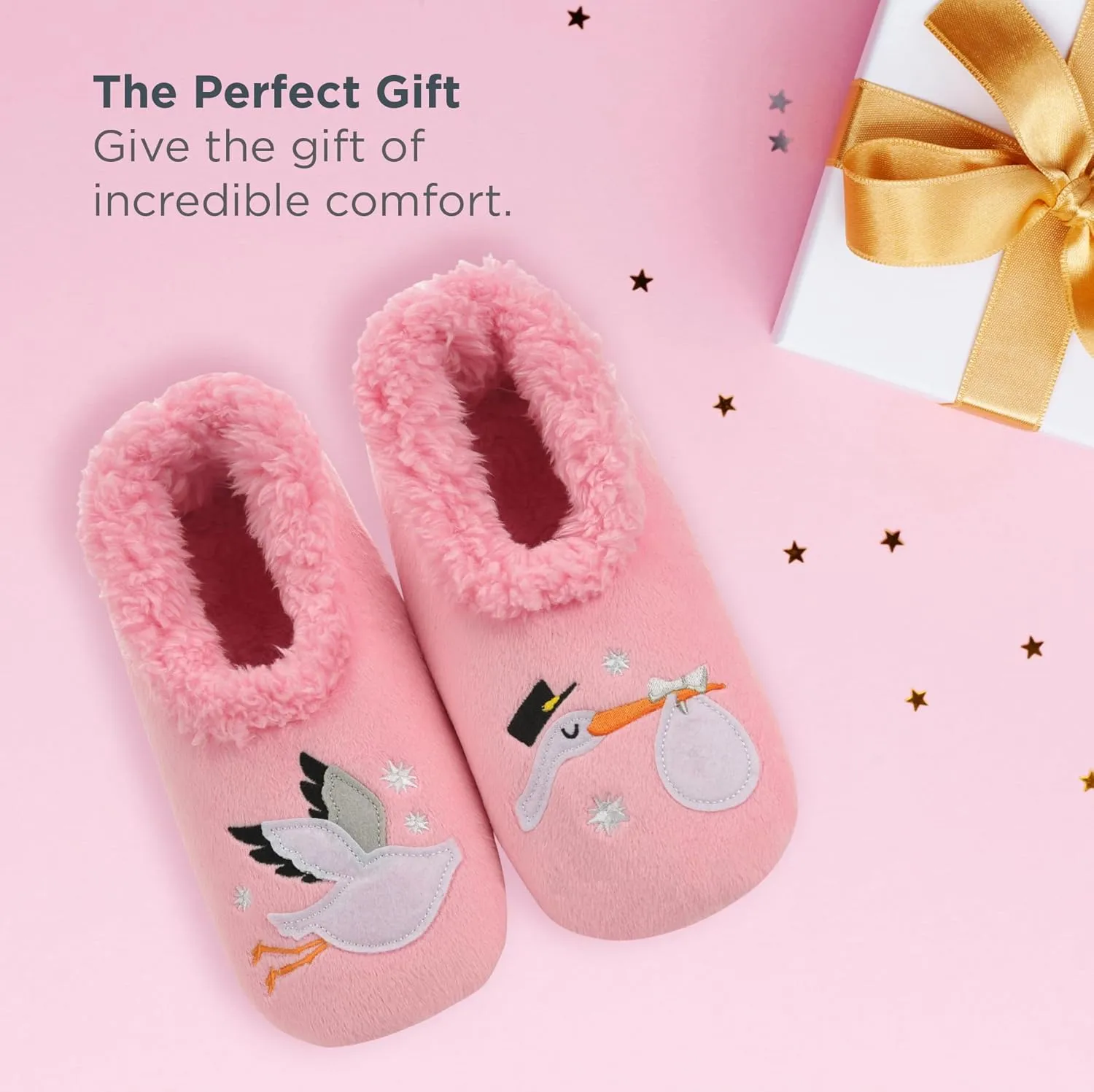 Snoozies Pairable Slipper Socks - Funny House Slippers for Women, Non-Slip Fuzzy Slipper Socks