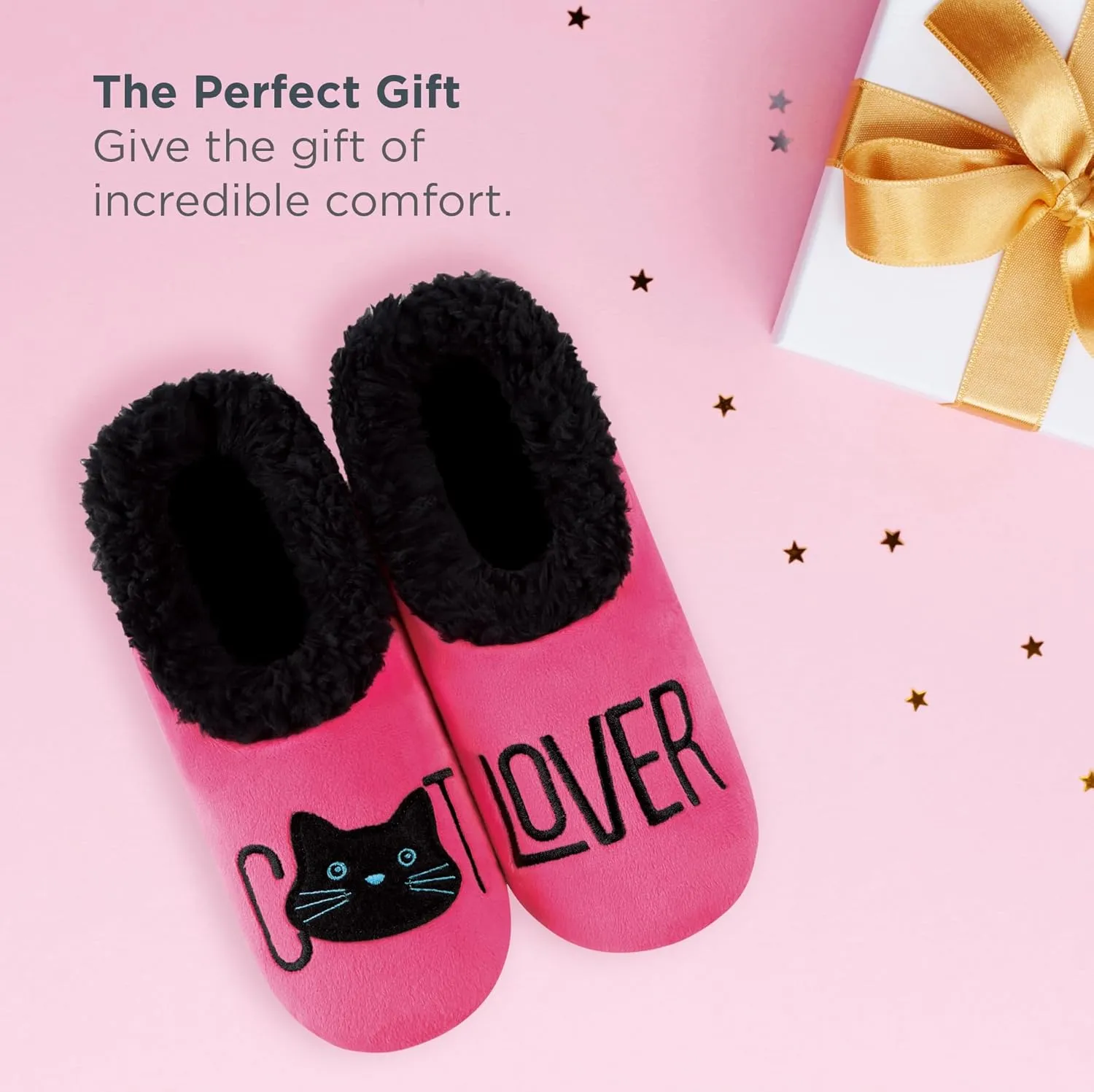 Snoozies Pairable Slipper Socks - Funny House Slippers for Women, Non-Slip Fuzzy Slipper Socks