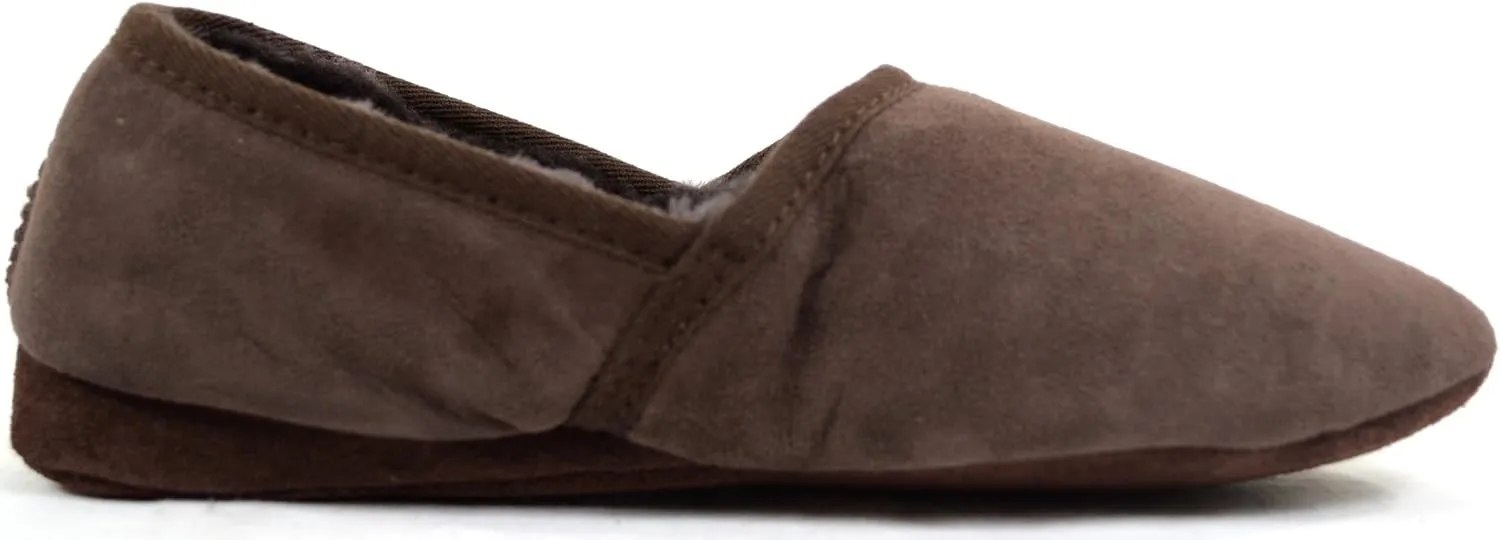 SNUGRUGS Mens Luxury Genuine 100% Full Sheepskin Slipper with Soft Sole