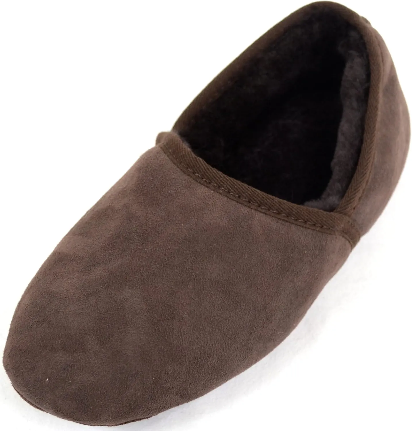 SNUGRUGS Mens Luxury Genuine 100% Full Sheepskin Slipper with Soft Sole