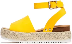Soda Women's Shoes Clip Open Toe Casual Platform Sandals