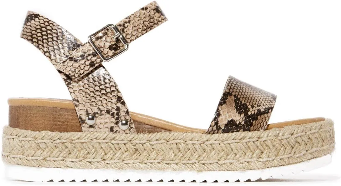 Soda Women's Shoes Clip Open Toe Casual Platform Sandals