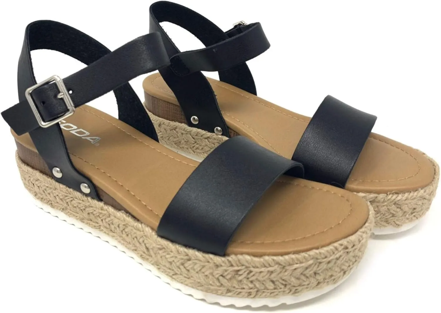 Soda Women's Shoes Clip Open Toe Casual Platform Sandals