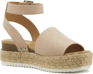 Soda Women's Shoes Clip Open Toe Casual Platform Sandals