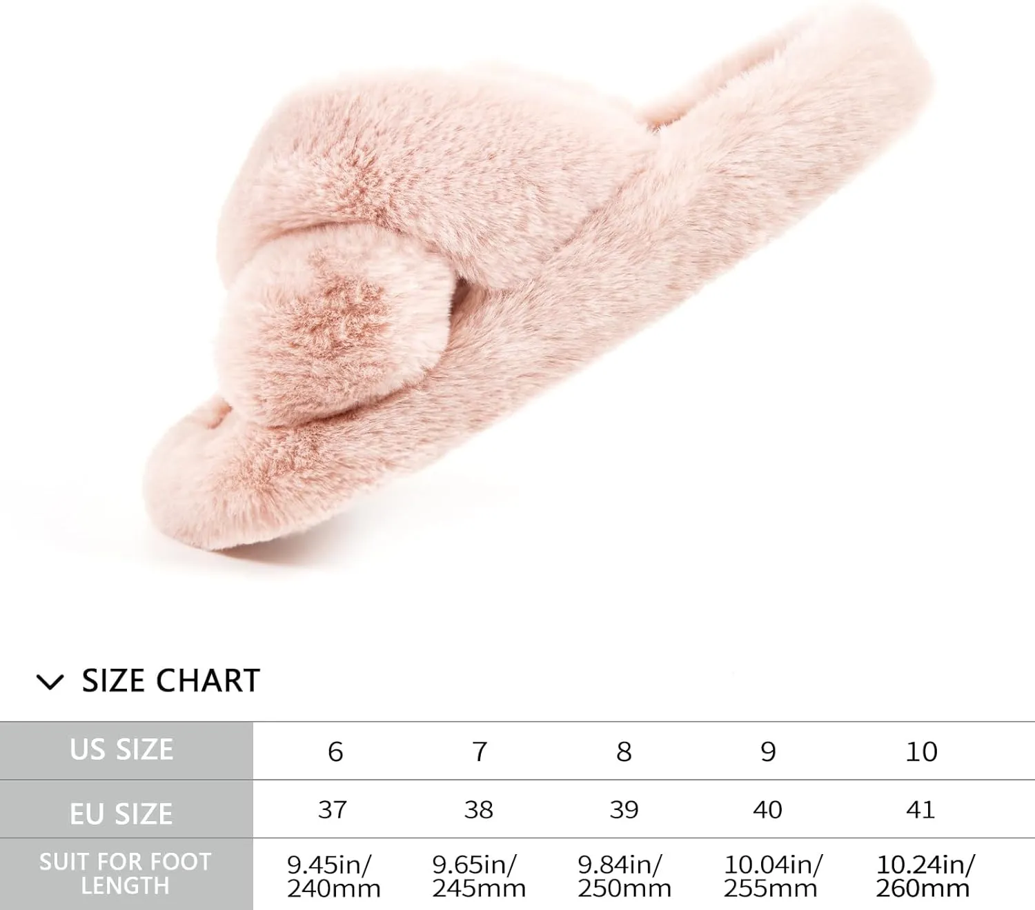 SOULROSE Women's Slippers Open Toe Memory Foam House Slippers for Women Fuzzy Furry Comfy Faux Fur Bedroom Platform Indoor Outdoor Slide Shoes with Anti-Slip Sole Womens Gift Slippers