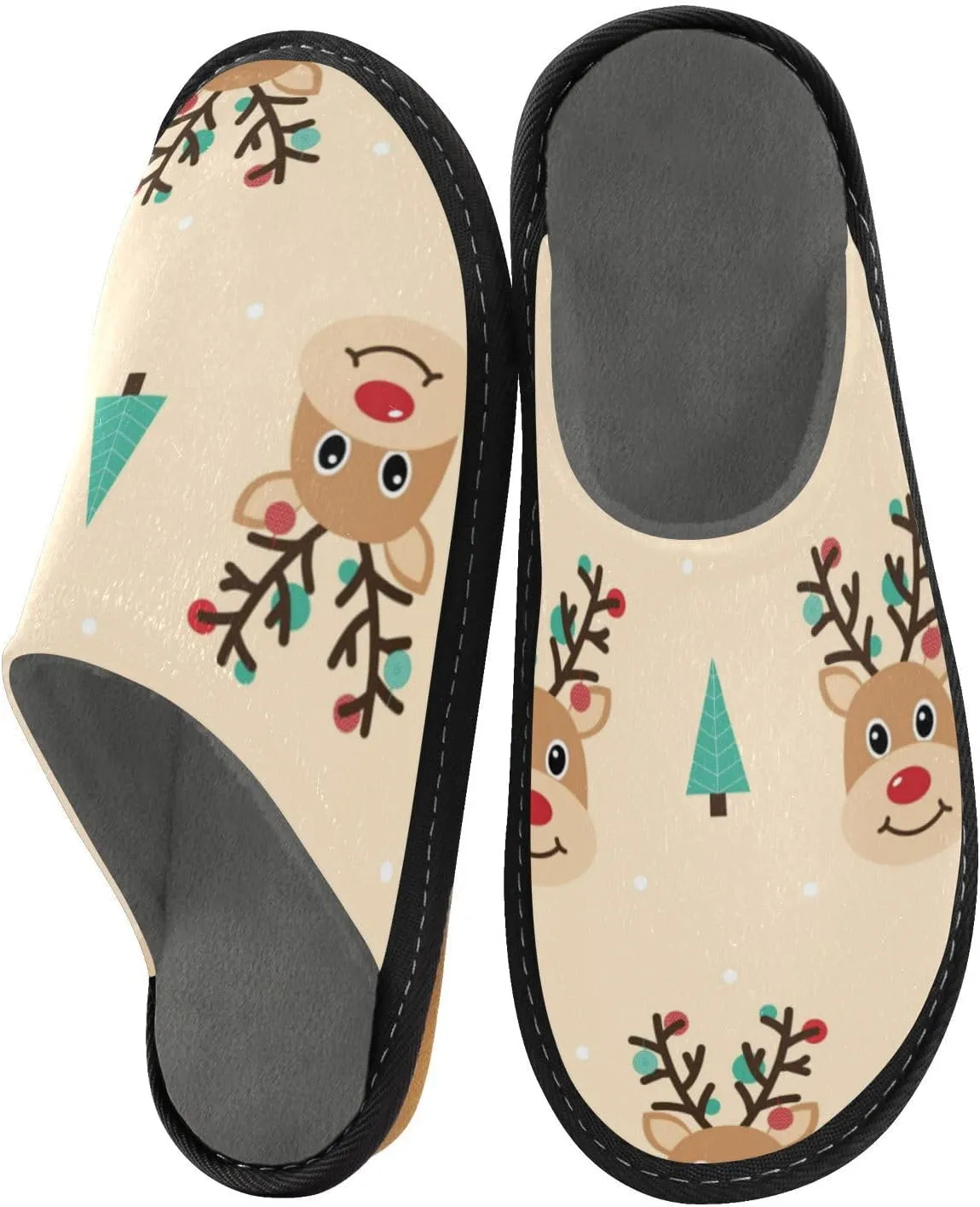 Spa Slippers Indoor House Fuzzy Slippers Soft Memory Foam Non-Slip Home Slipper Winter Shoes For Bedroom Hotel Travel 4-11