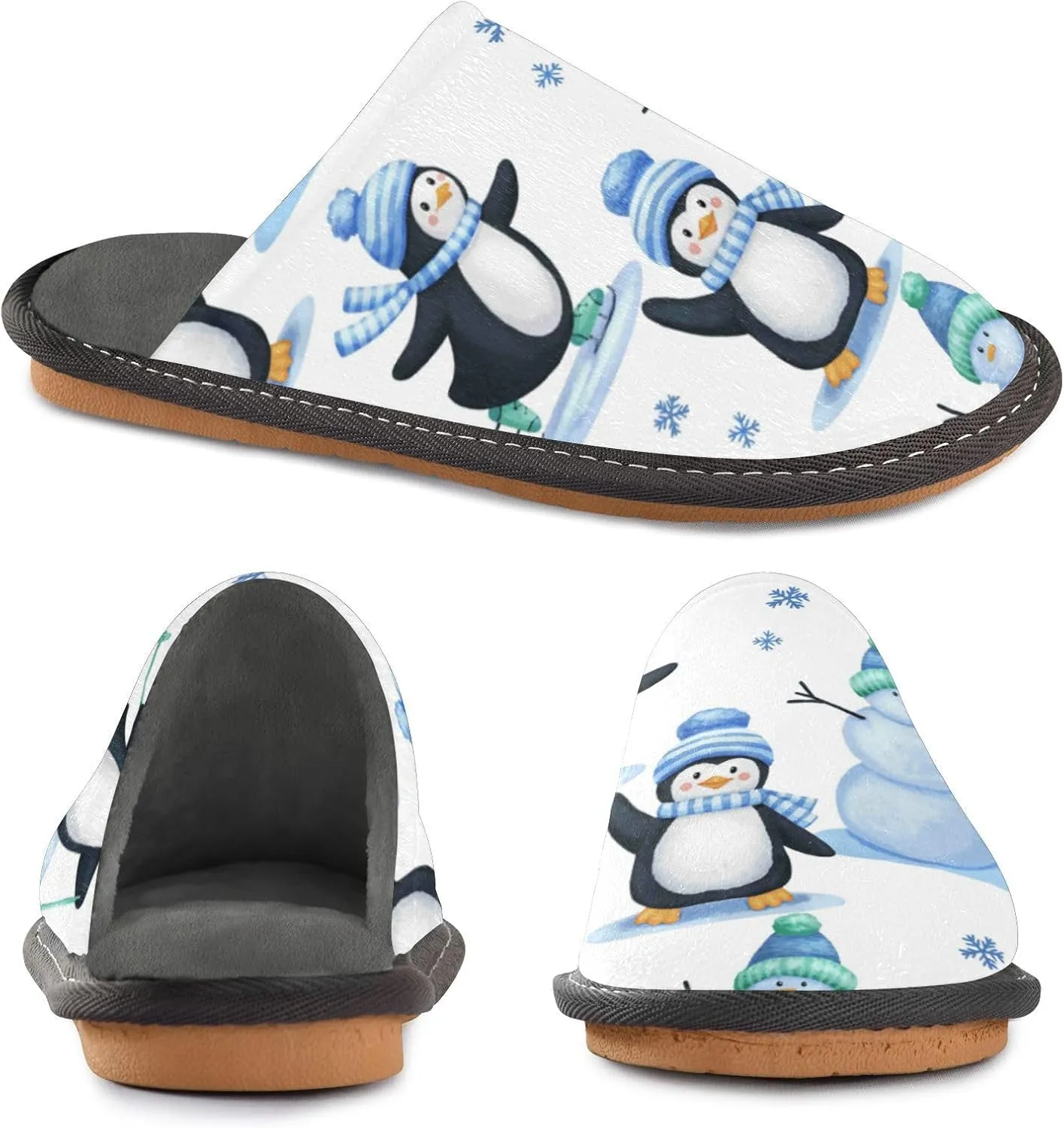 Spa Slippers Indoor House Fuzzy Slippers Soft Memory Foam Non-Slip Home Slipper Winter Shoes For Bedroom Hotel Travel 4-11