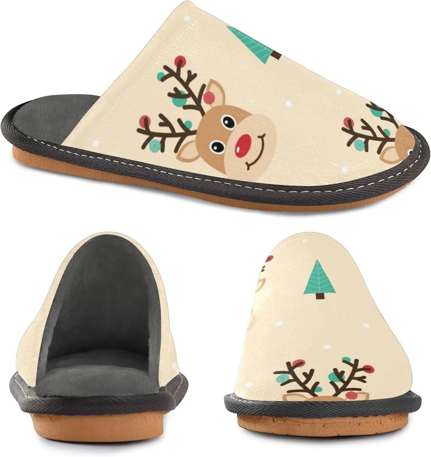Spa Slippers Indoor House Fuzzy Slippers Soft Memory Foam Non-Slip Home Slipper Winter Shoes For Bedroom Hotel Travel 4-11