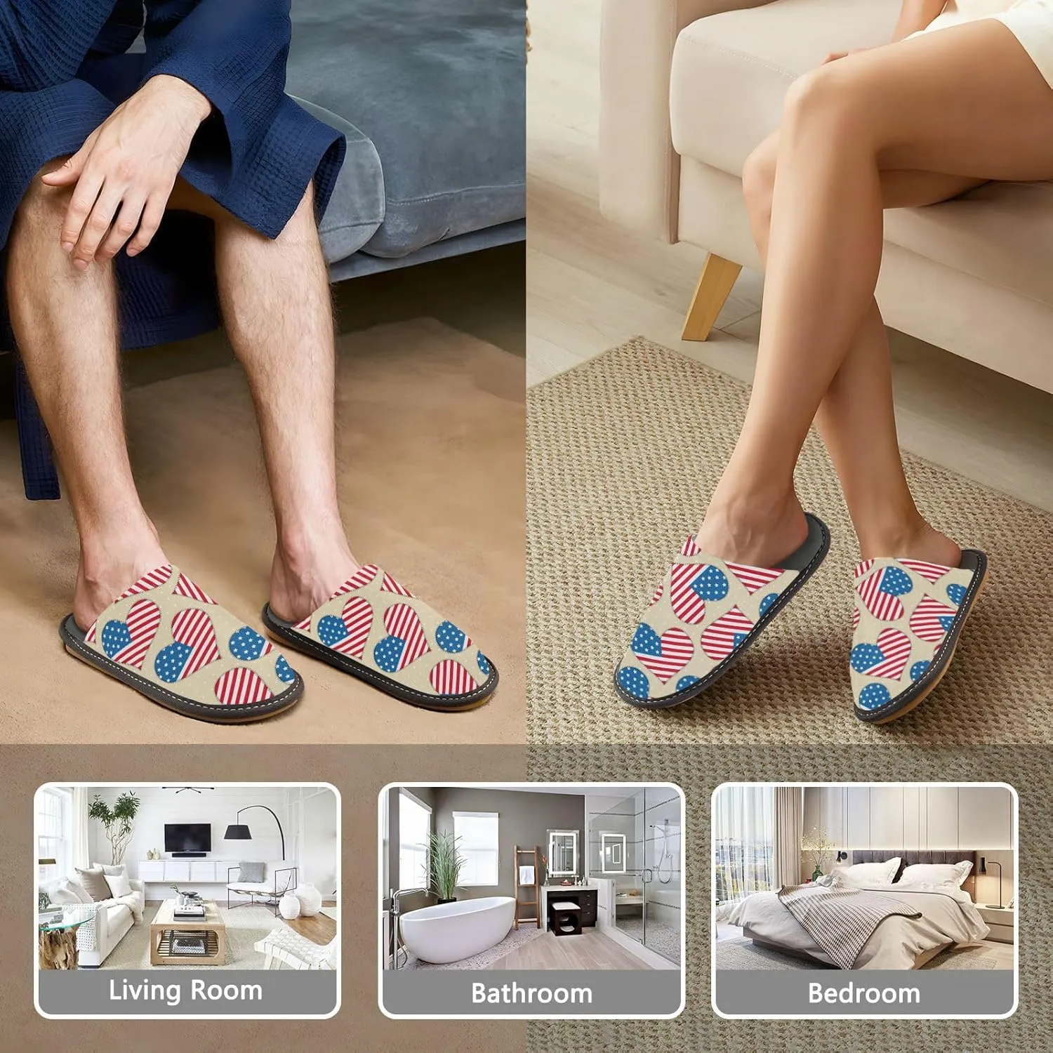 Spa Slippers Indoor House Fuzzy Slippers Soft Memory Foam Non-Slip Home Slipper Winter Shoes For Bedroom Hotel Travel 4-11