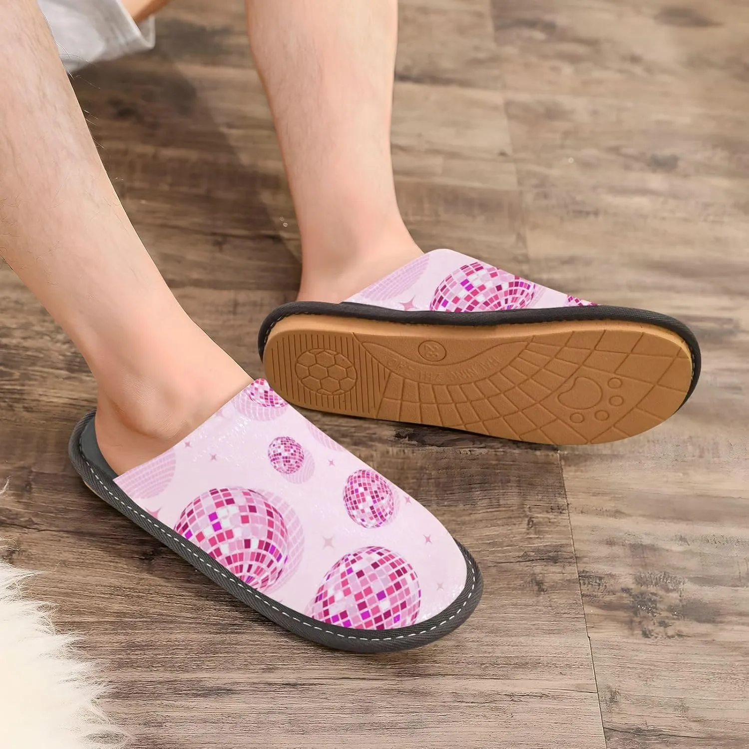 Spa Slippers Indoor House Fuzzy Slippers Soft Memory Foam Non-Slip Home Slipper Winter Shoes For Bedroom Hotel Travel 4-11
