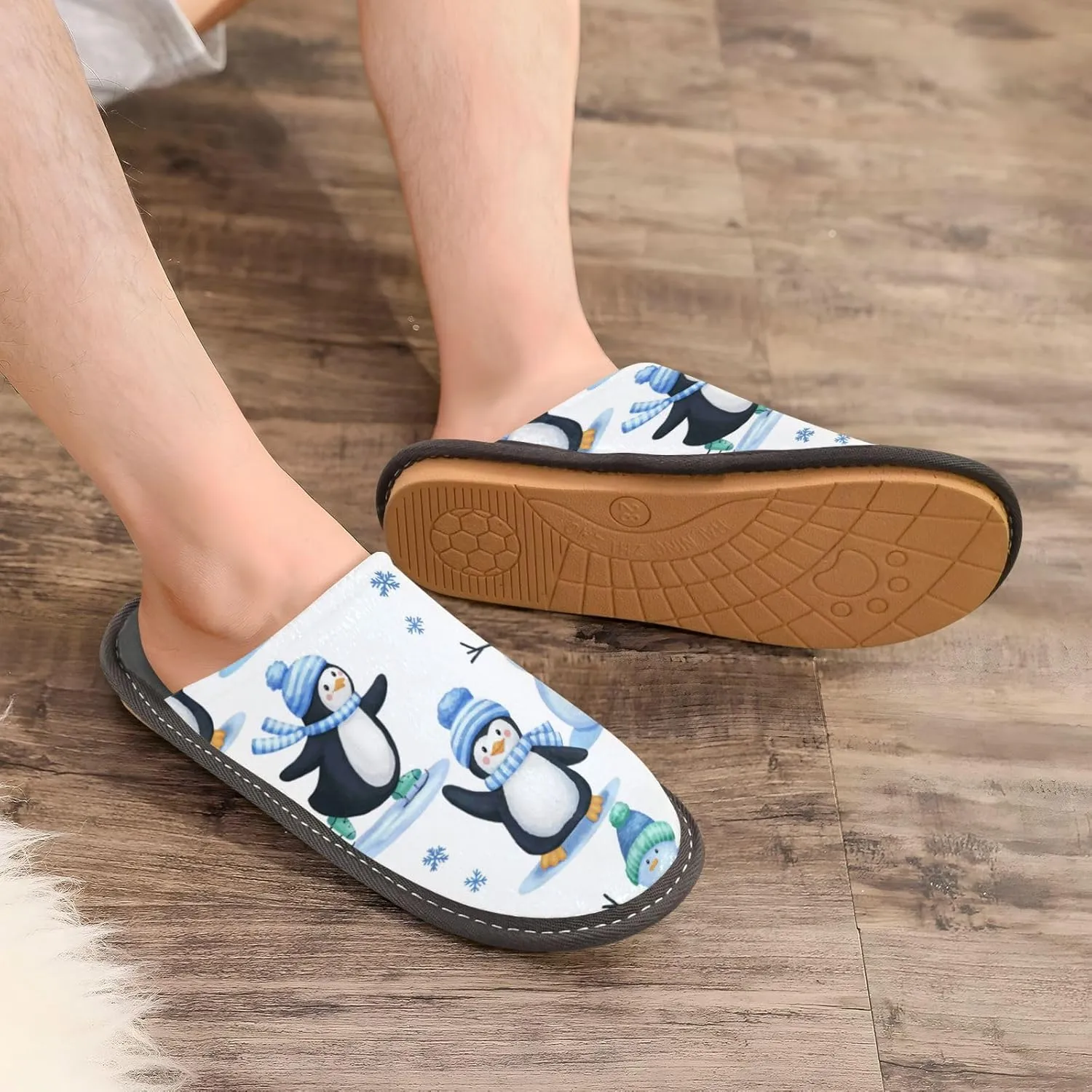 Spa Slippers Indoor House Fuzzy Slippers Soft Memory Foam Non-Slip Home Slipper Winter Shoes For Bedroom Hotel Travel 4-11