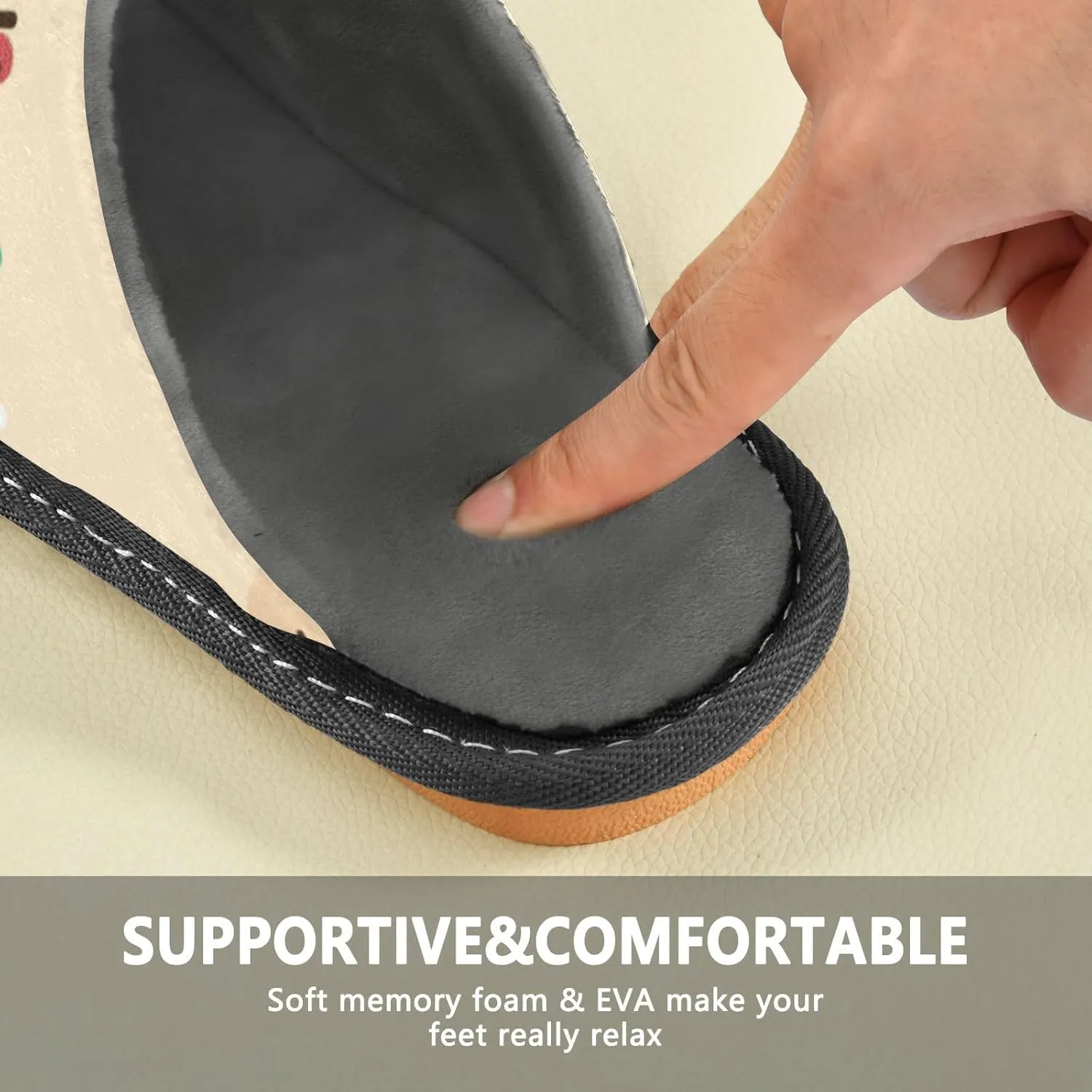 Spa Slippers Indoor House Fuzzy Slippers Soft Memory Foam Non-Slip Home Slipper Winter Shoes For Bedroom Hotel Travel 4-11