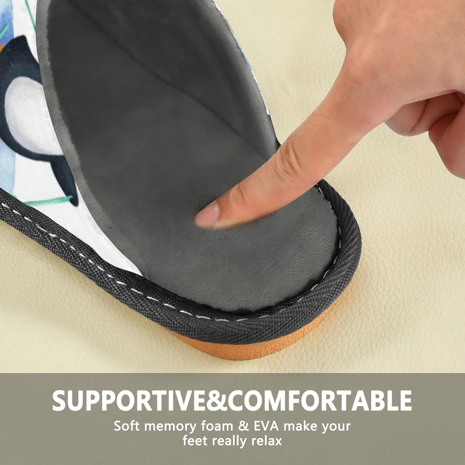 Spa Slippers Indoor House Fuzzy Slippers Soft Memory Foam Non-Slip Home Slipper Winter Shoes For Bedroom Hotel Travel 4-11
