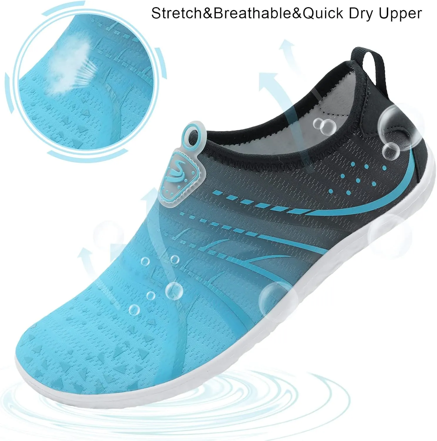 Spesoul Womens and Mens Water Shoes Breathable Quick Dry Soft Barefoot Aqua Socks for Hiking Swim Beach Surf Yoga Sport