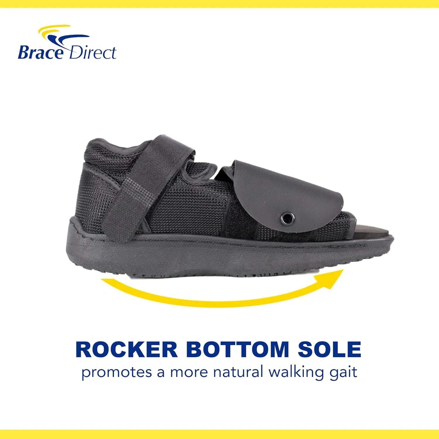 Squared Toe Post Op Shoe – Adjustable Medical Walking Shoe for Foot & Toe Surgery Recovery, Fractures & Bunions PDAC L3260 – Size S (US Shoe Men 7.5-9 / Women 8.5-10)