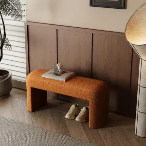 Storage Bench, 39.3" Entryway Bench, Metal Bracket, End of Bed Storage Benches for Entrance, Living Room, Bedroom, Hallway(Brown,23.6in(60cm))