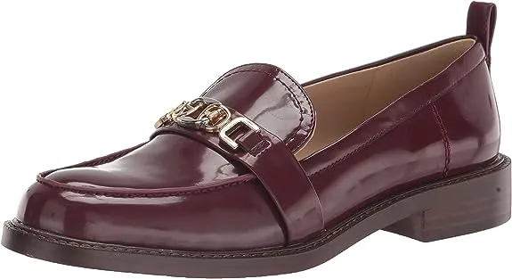 Syrah On Heel Rounded Leather Block Slip Christy Loafers Service-focused Dress Complete catalog Toe Sam Edelman