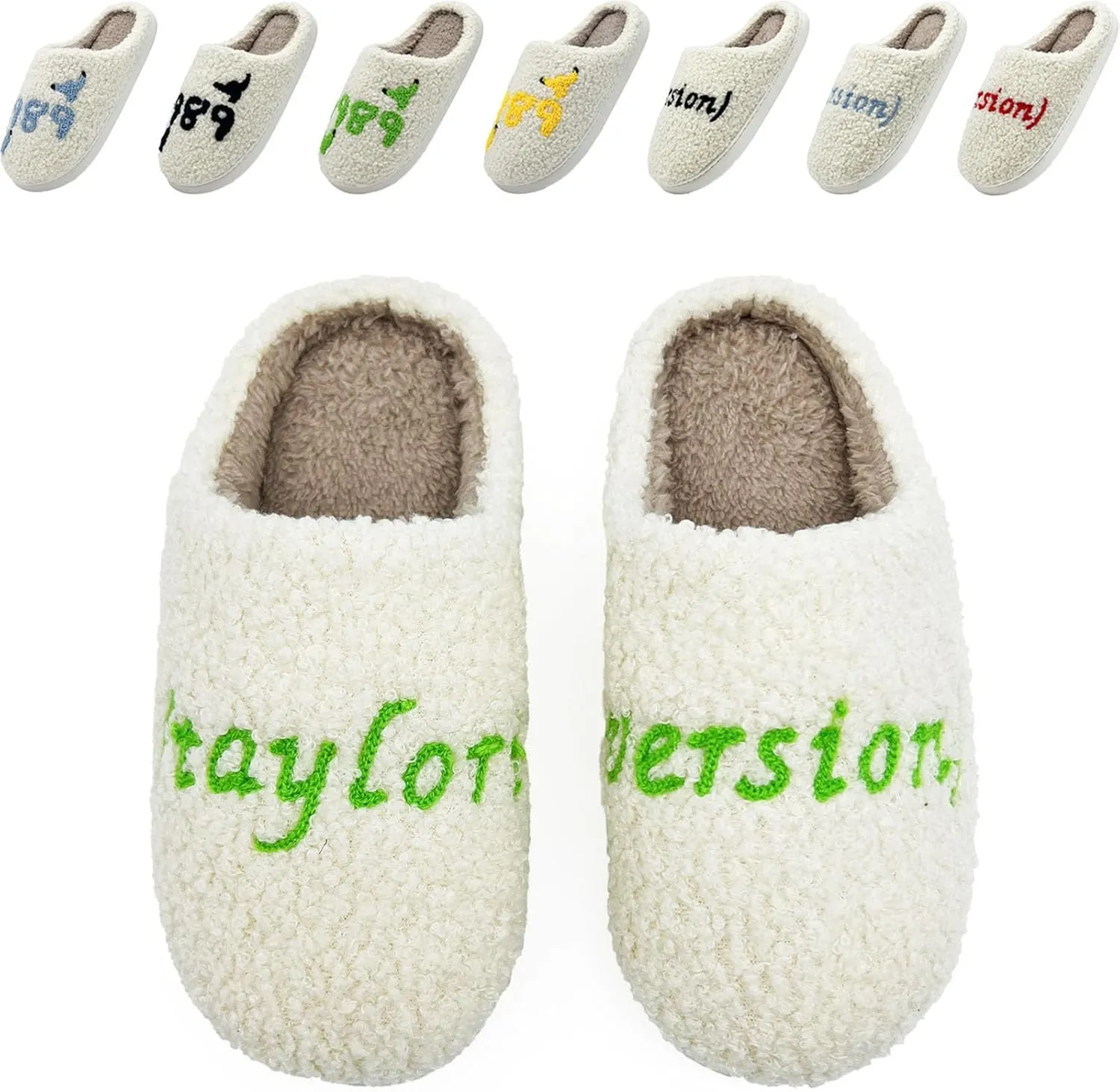 Taylors Slippers For Women Men, Comfy Ladies Bedroom Slipper, Birthday Gifts for Women, Cute House Shoe, Warm Fuzzy Indoor Memory Foam Slip on Shoes