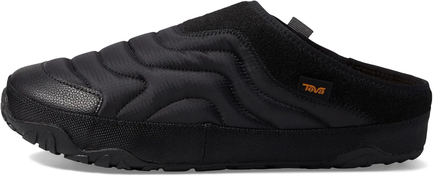 [TEBA] Women's Casual Slipper Boots, Black, One Size, Memory Foam Insole, Faux Leather, Pull-On Closure