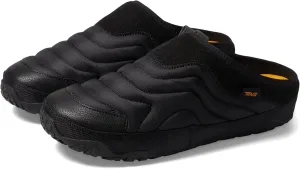 [TEBA] Women's Casual Slipper Boots, Black, One Size, Memory Foam Insole, Faux Leather, Pull-On Closure