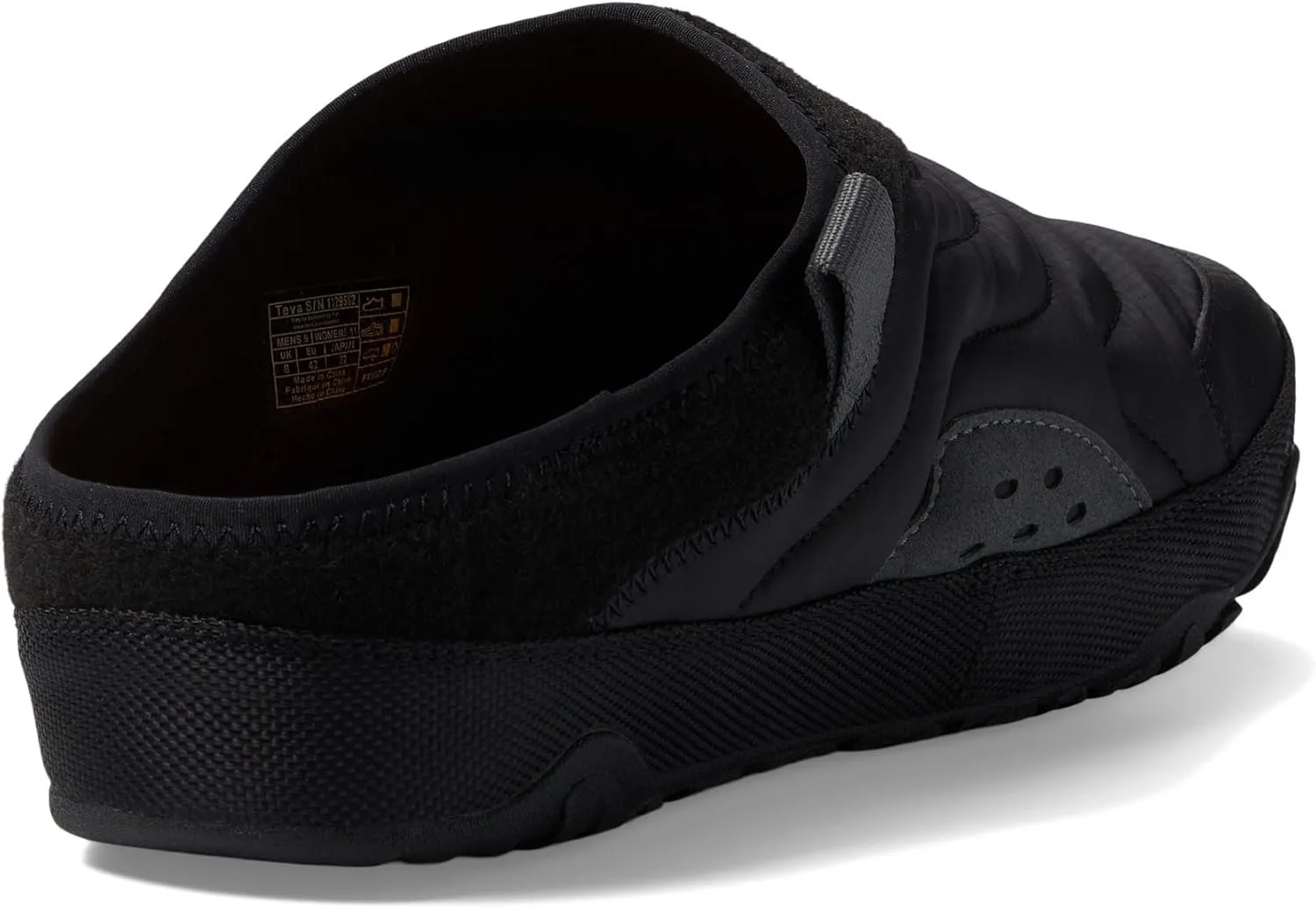 [TEBA] Women's Casual Slipper Boots, Black, One Size, Memory Foam Insole, Faux Leather, Pull-On Closure