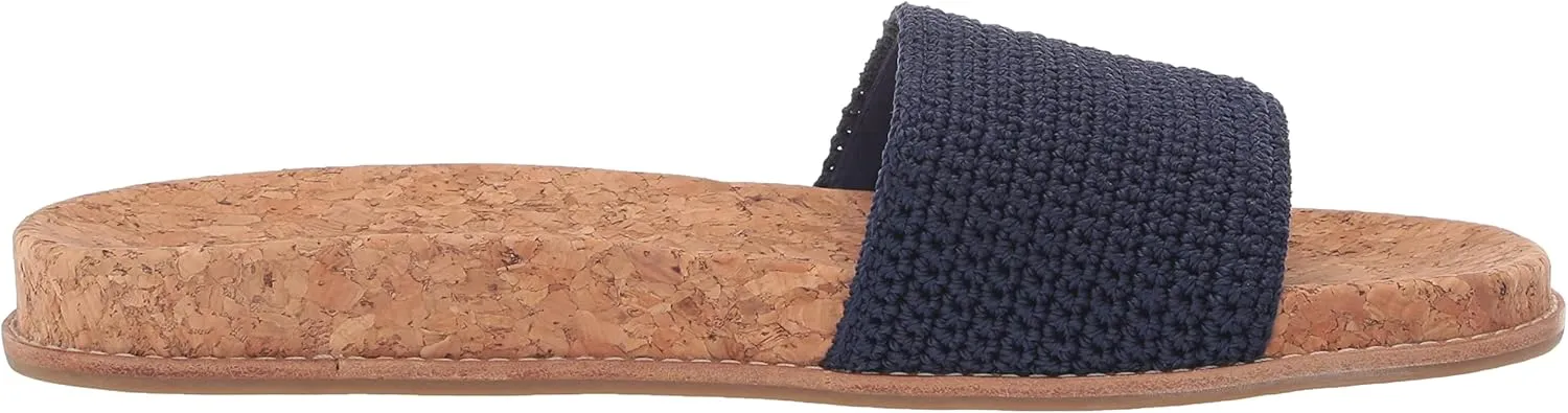The Sak Women's Mendocino Slide Crochet, Slip On Sandals, Summer Open Toe Shoes