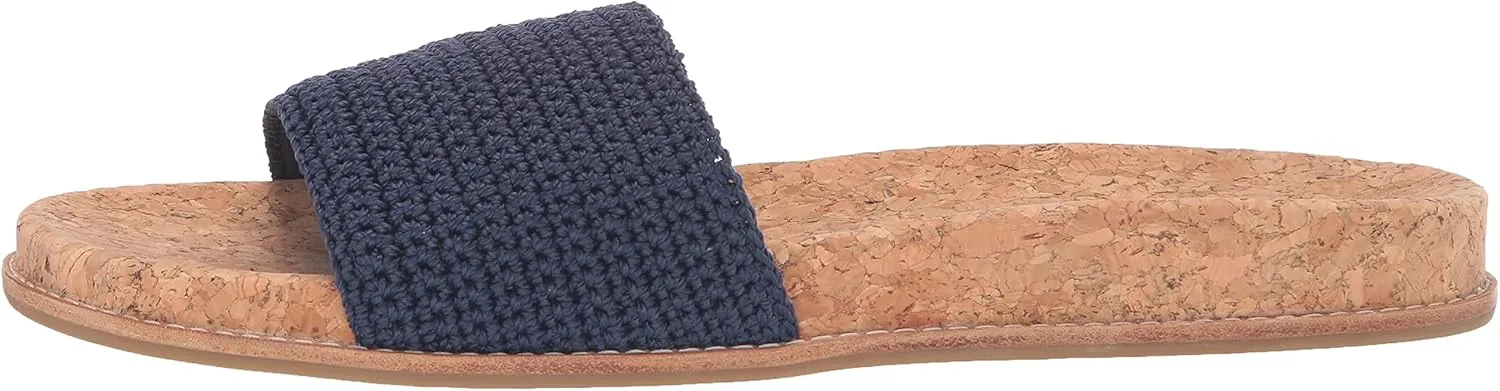 The Sak Women's Mendocino Slide Crochet, Slip On Sandals, Summer Open Toe Shoes