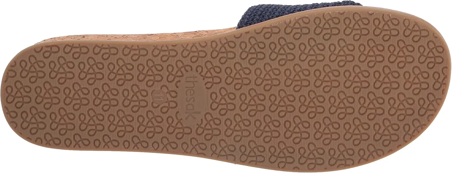 The Sak Women's Mendocino Slide Crochet, Slip On Sandals, Summer Open Toe Shoes