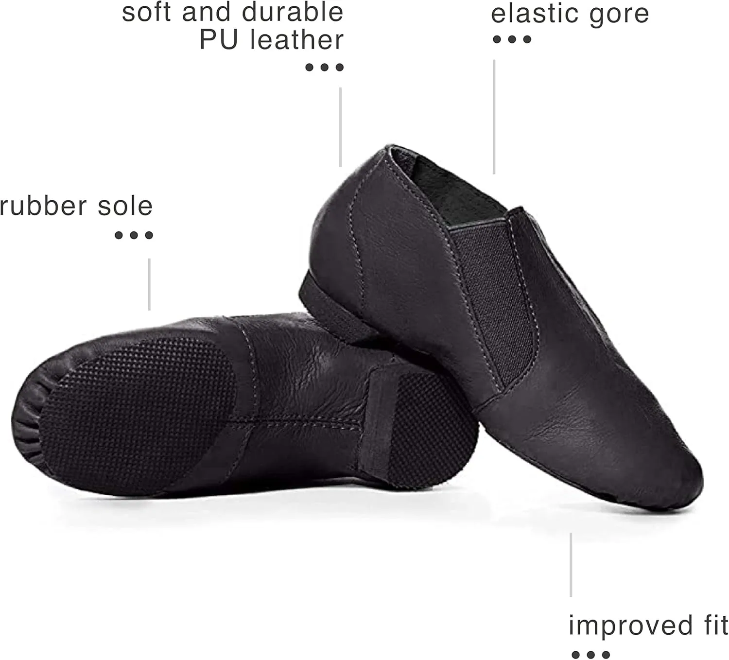 Theatricals Adult Side Inserts Jazz Shoes
