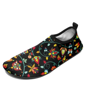Thorny Path Black Kid's Sockamoccs Slip On Shoes
