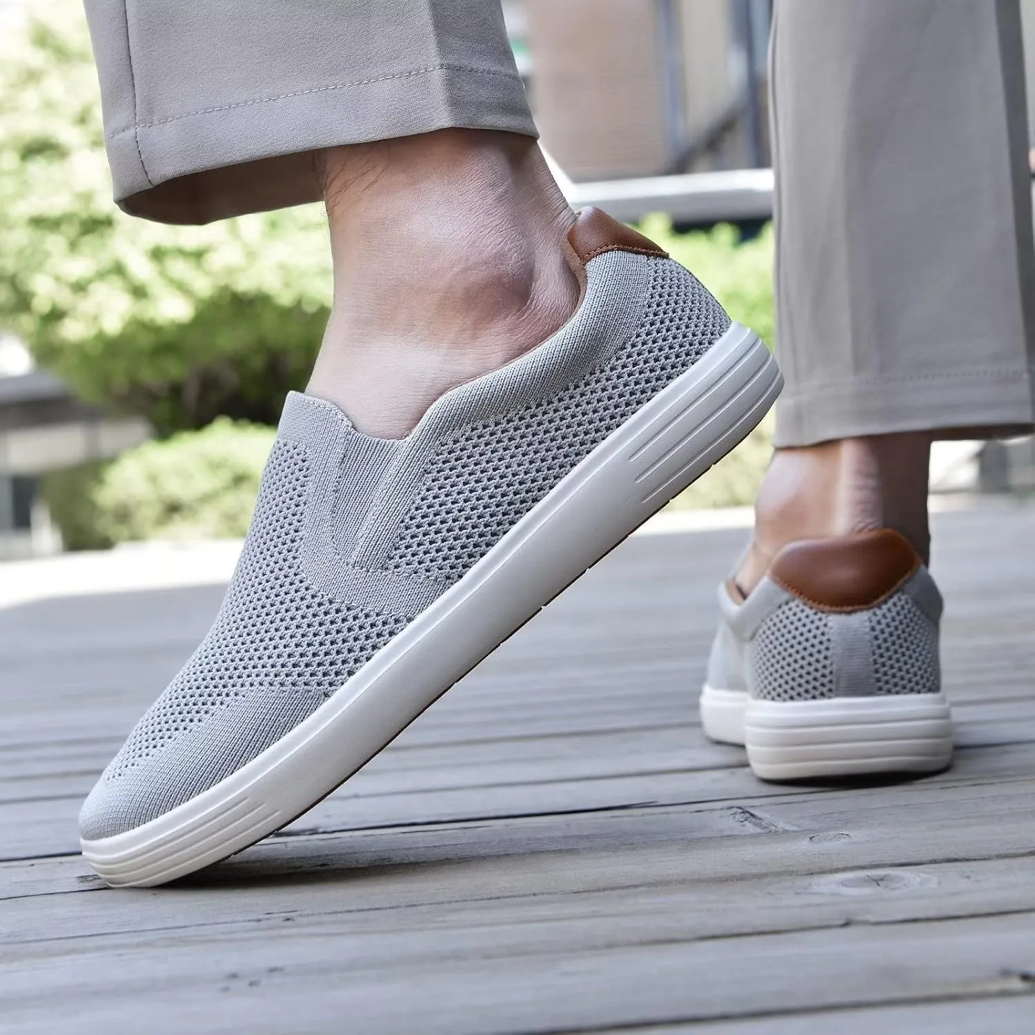 TIOSEBON Men's Mesh Slip on Walking Shoes-Comfortable Drving Loafer Fashion Sneaker