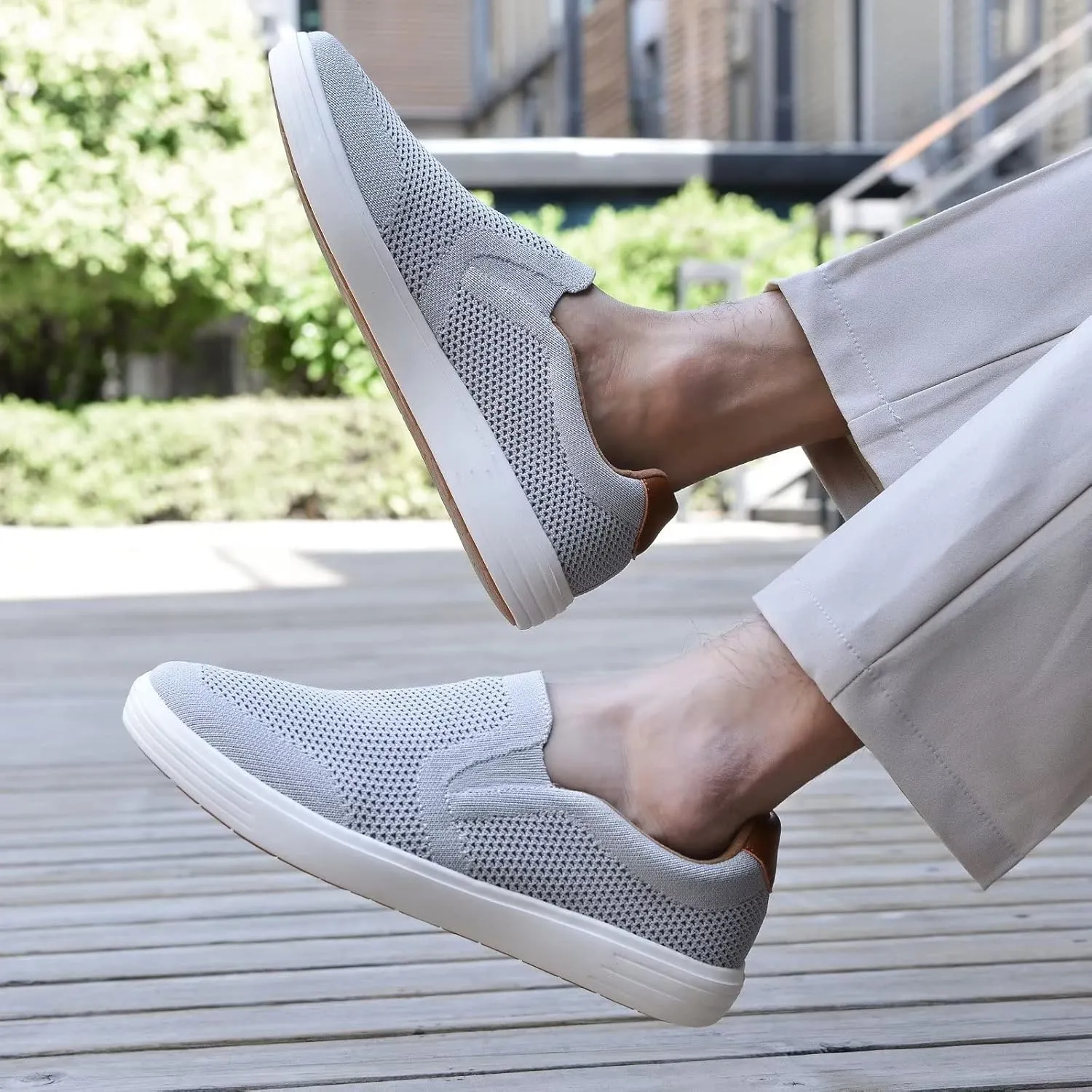 TIOSEBON Men's Mesh Slip on Walking Shoes-Comfortable Drving Loafer Fashion Sneaker