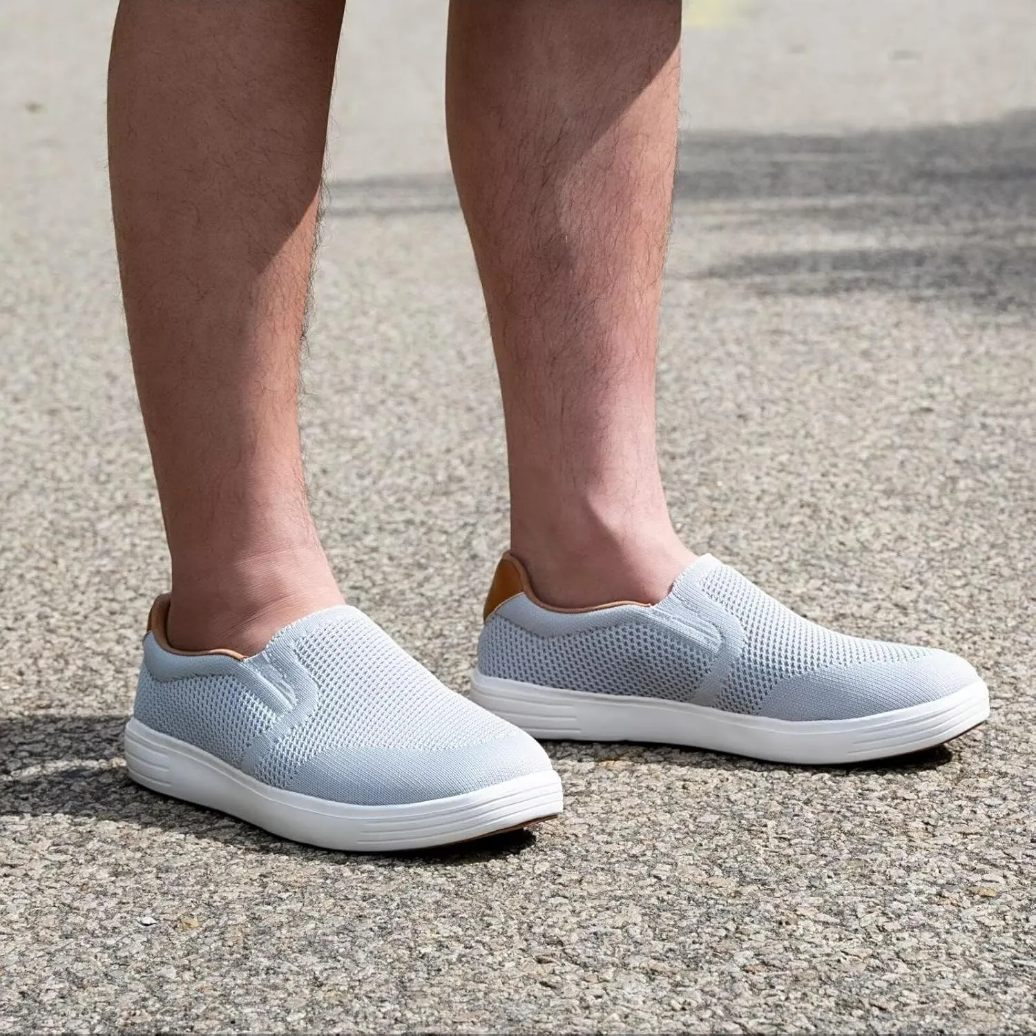 TIOSEBON Men's Mesh Slip on Walking Shoes-Comfortable Drving Loafer Fashion Sneaker